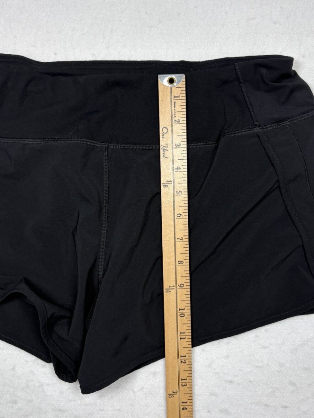 CRZ YOGA Women's Black Quick-Dry Running Shorts Lined Zip Pocket Athleisure M - Picture 5 of 6